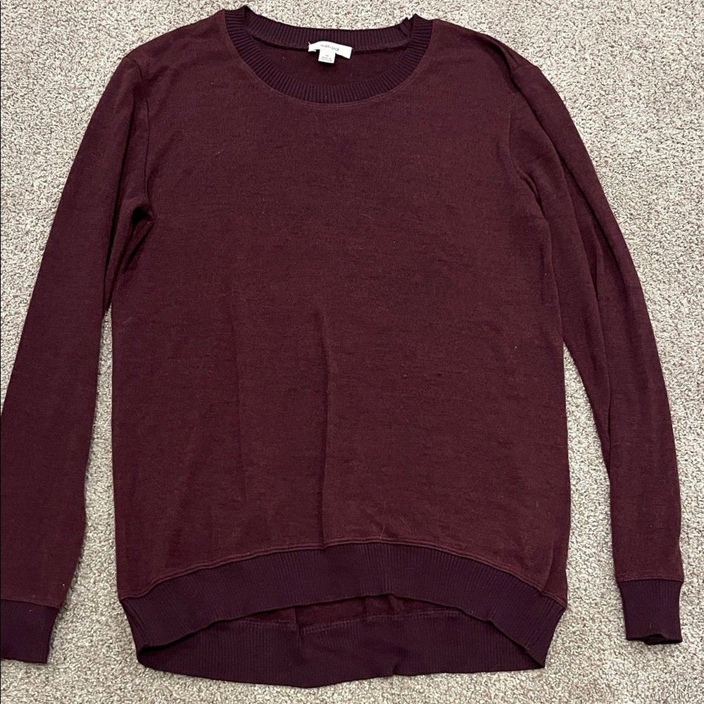 Wilfred Deep Burgundy Crew Neck Sweater
